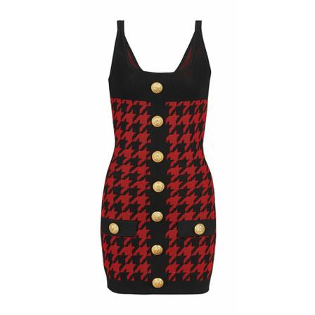 Balmain Short Klänning röd, Dam, Dam, Storlek: S