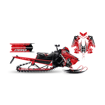 Dekalkit SweTown Cracks Rød - Polaris Axys 800 SKS 146 2018-2020