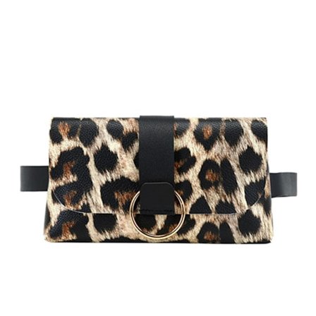 Dam Bältesväska Flik Läder Fanny Pack LEOPARD LEOPARD