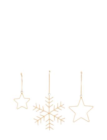Snowflakes & Stars Ornaments Home Decoration Christmas Decoration Christmas Baubles & Tree Accessories Guld House Doctor