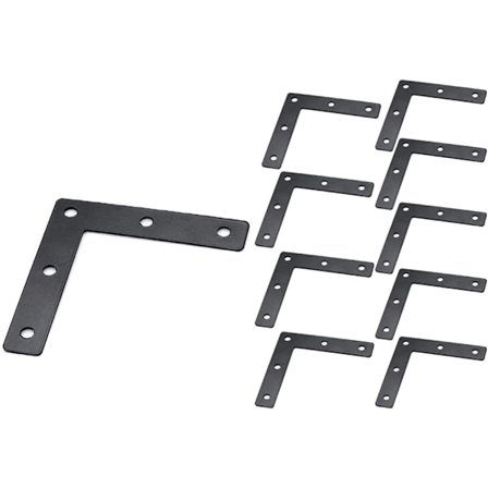20 st L-formade platta hörnfästen 80x80mm metall rätvinklig hörnreparation