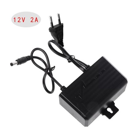 Strømforsyning AC til DC opladeradapter 12V 2A EU US stik vandtæt udendørs til