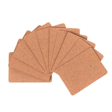 100 st tomma örhängen örhängen taggar kraftpapper displaykort hängande smycken brun