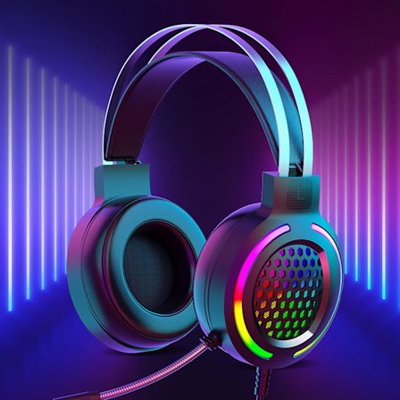 H500 Gaming Headset Dubbel 3,5 mm Over-Ear Stereo Gaming Hörlurar Mikrofon