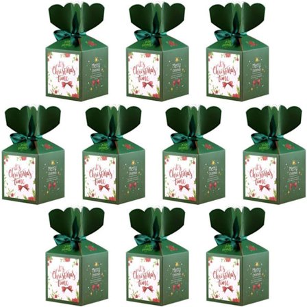 10 st julgåvoaskar äppelaskar pappersgodispåsar godisförpackningspåsar God Jul-tillbehör