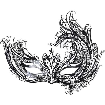 Maske til kvinder til maskeradebal - Ultralet metalmaske med skinnende metal-rhinestone - Venetiansk smuk fest-aftenbal-maske. Sunmostar