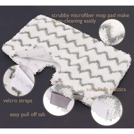4 kpl h yrymopin liinoja hankausnauhoilla Shark Pocket Mop S3500 -sarjalle - Valkoinen 4 Pack White
