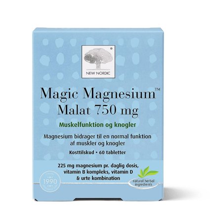 New Nordic Magic Magnesium Malate 60 tabl., Helse & Madvarer, Mineraler, Magnesium
