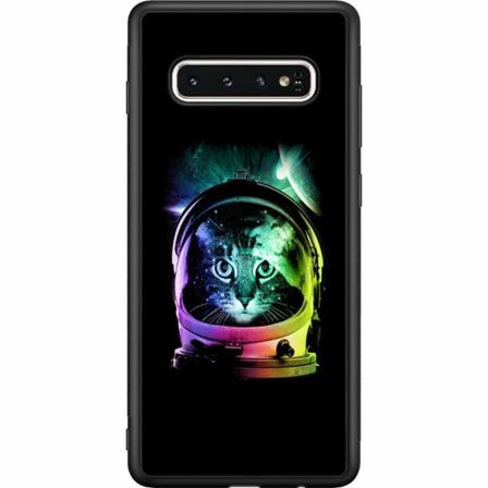 Samsung Galaxy S10 Svart Skal Space Cat