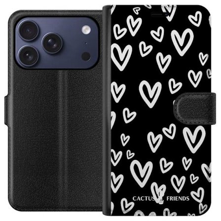 Yhteensopiva Lompakkokotelo Apple Apple iPhone 17 Pro Cactus and Friends - Handdrawn Love Chaos