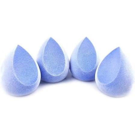 4-Delars Set med Sminksvampar i Sammet för Foundation, Puder och Krämer