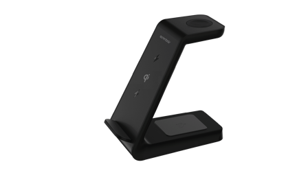 Essentials Wireless charging stand, 3-in-1, 15 W, 5 W, 3 W
