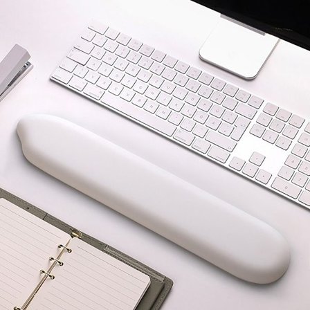 Handledsstöd Musmatta Tangentbordsdyna TANGENTBORD PAD-VITT TANGENTBORD