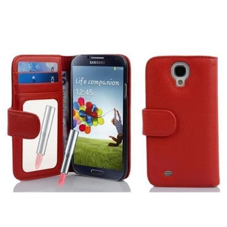Cadorabo - Plånboksfodral för > Samsung Galaxy S4 < (GT-i9500 - GT-i9505 LTE) Spegelplånbok med 3 fack för