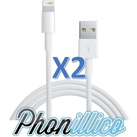 Paket med 2 USB-laddningskablar kompatibla med iPhone 6 Plus