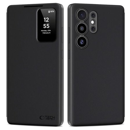 Tech-Protect Smart Wallet-etui til Samsung Galaxy S25 Ultra - mat sort
