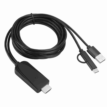 1080P HD USB C Adapterkabel Bluetooth Samme Skjerm Kabel for Android Mobiltelefon