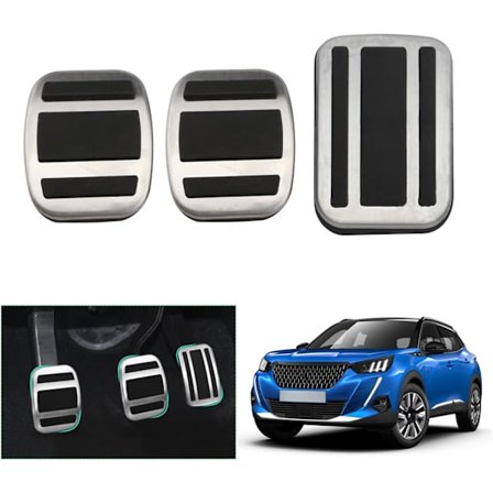 2019-2022 2023 Peugeot 208 2008 Gas- och bromspedaler, Peugeot 2008 P24 Peugeot 208 P21 Pedal Caps Cover Pedaler Fotstöd [Manuell växellåda]