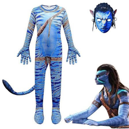 Avatar Cosplay Kostymer Mask För Barn Alien Suit Pojke Tjej Avatar 2 The Way Of Water Halloween Och Maskeradfest Barndräkt Jst.
