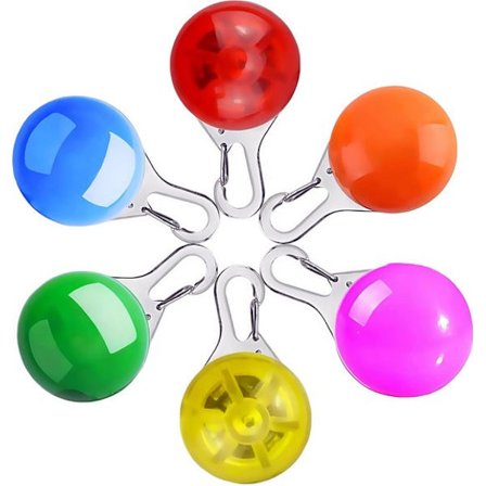 LED Hundehalsbånd Lys - Sæt med 6 - Blinkende Sikkerhedslys - Ideel til Aftenture - Egnet til Hunde og Katte - Batterier Inkluderet - Hvid