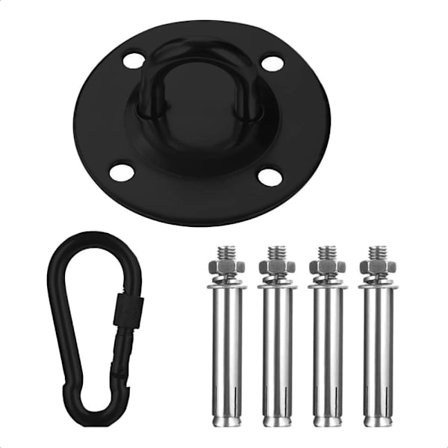 Tak Krok - Maks Last 500kg - Boksesekk Opphengssystem - Hengestol Krok - Hengekøye Monteringssett - Huske Krok - Takfeste - Rustfritt Stål