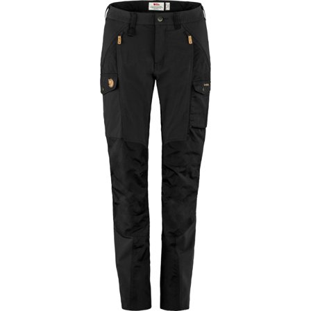 Fjällräven Women's Nikka Trousers Curved Long in Black, G-1000 | Size: 34