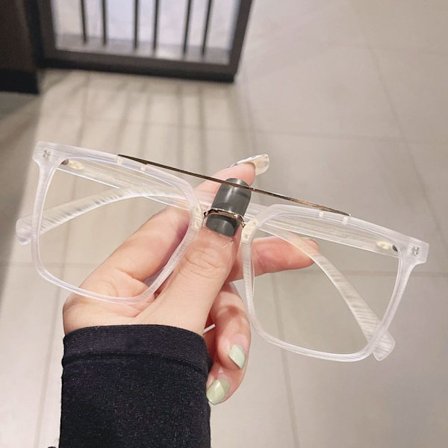 Mordely Anti-Blue Light Glasögon Överdimensionerade glasögon TRANSPARENT