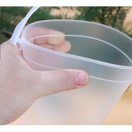 2 stk. Plast Liten Bøtte Rund Transparent Lokkløs Bøtte Strandleketøy Maling Pen Bøtte