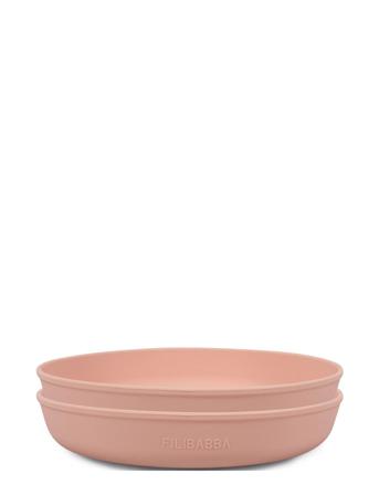 Silic Plate 2-Pack - Peach Home Meal Time Plates & Bowls Plates Lyserød Filibabba