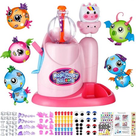 Magic Sticky Balloon Maker Kit med Luftpump - Barn Ballong Uppblåsare Leksak DIY Studsboll med Klistermärken Tillbehör