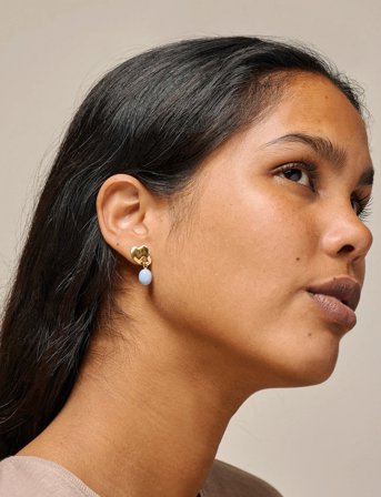 Enamel Copenhagen Earrings, Aida - Gold - ONE SIZE