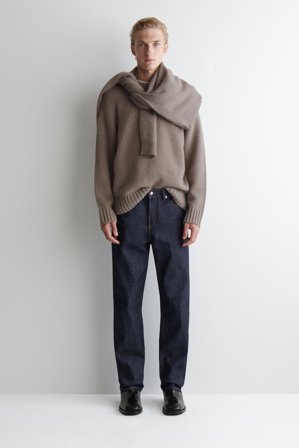 COS Men's Signature Selvedge Jeans Med Raka Ben in Blå