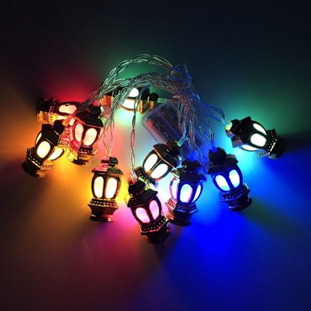 EID Mubarak Belysning Led Ljusslinga MULTICOLOR LYKTA