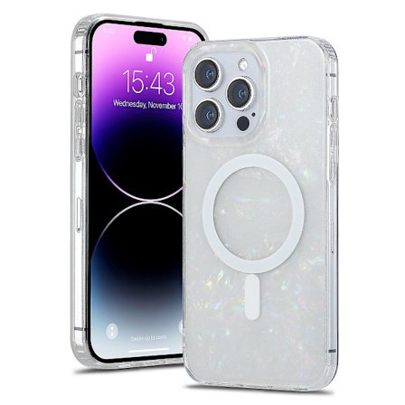 Magsafe- case kompatibelt med Iphone 15 Pro Max, skalmönster Soft Tpu Stötsäkert cover för kvinnor tjej