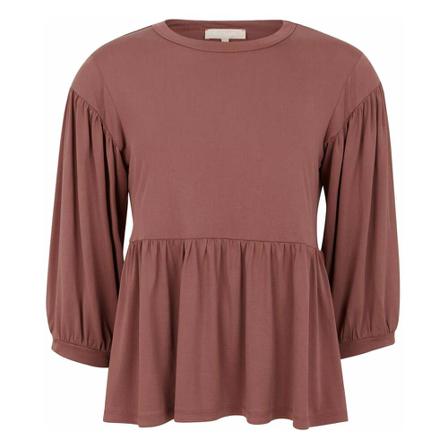 Soft Rebels, SRUlrikke 3/4 Blouse - Mahogany Czerwony, Kobieta, Rozmiar: 2XL