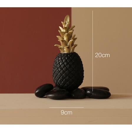 Ananas Dekoration - Svart Medium