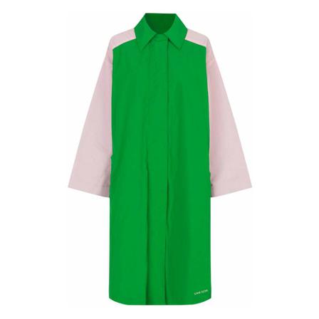 Stine Goya Single-Breasted Coats Grøn, Dame Uldfrakker