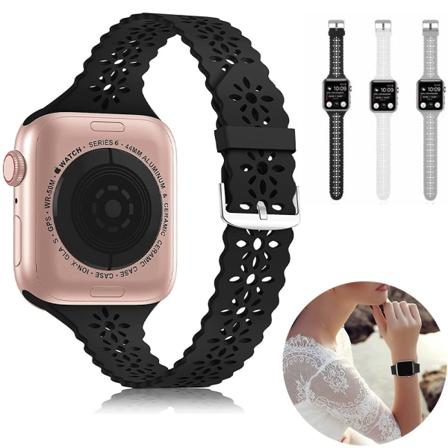Blonde silikone Apple Watch Band til iWatch Series 6 5 4 3 2 1 SE - Perfet grey 38/40/41mm