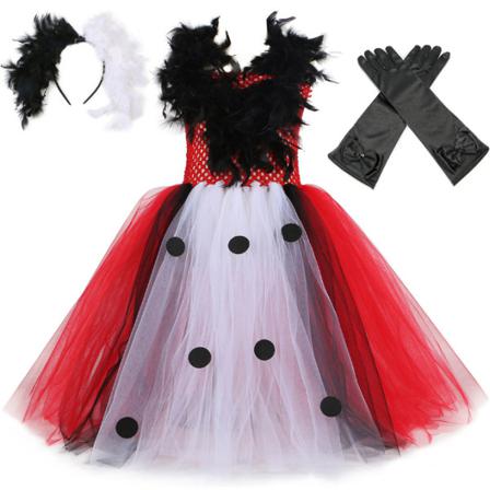 Halloween Magic Prinsessadräkt För Flickor Red2 L