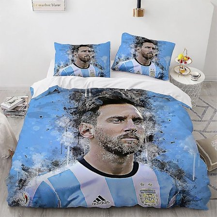 Zqmx-26# Cross Soccer Star 3d Digital Printing Home Quilt Cover, Lakan, Örngott, Sängkläder