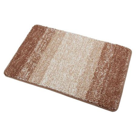 Badeværelsestæppe Bademåtte, Blødt og Fluffy Mikrofiber Brusebadsmåtte Skridsikker, Maskinvaskbar - Gradient Brun