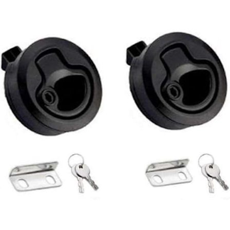 4 stk. trykk-for-å-lukke/smellås lukeplan trekk med lås 1/2 dørdekk for båt YFK