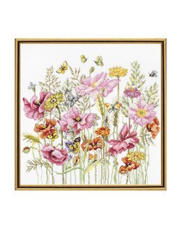 Kirjontapakkaus Taulu Niittykukat-Luca-S