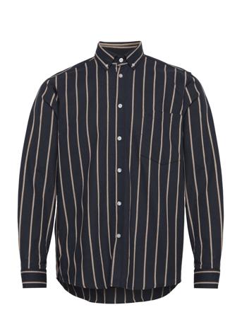 Fling Check Shirt Skjorte Uformell Marineblå Woodbird*Betinget Tilbud