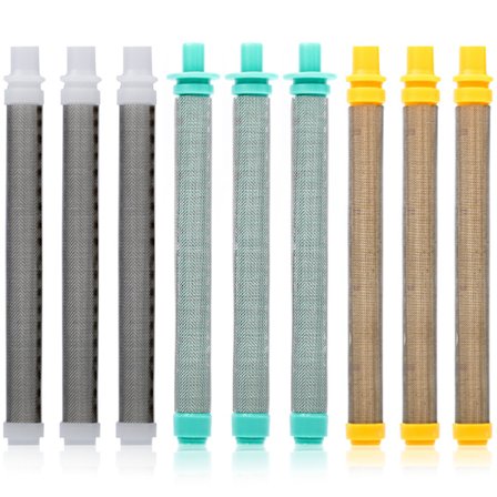 Fingerfilter Sæt 30/60/100 Mesh – 9 Dele | til Sprøjtepistol | Universal Reservedel til Wagner, Graco