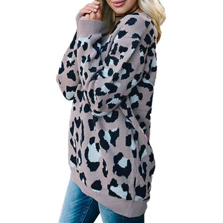 Damer Löst Stickade Ytterkläder Dam Långärmad Tröja Cardigan