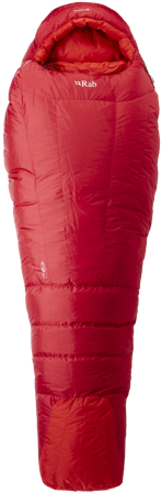 Rab Expedition 1000 untuvamakuupussi, punainen