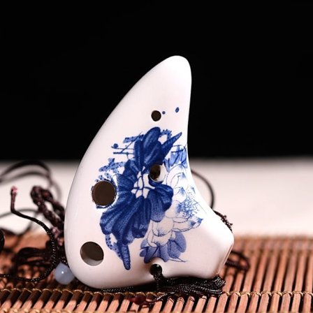 6-reikäinen keraaminen ruoho-tulipalo mini saviflute Legend of Zelda triden