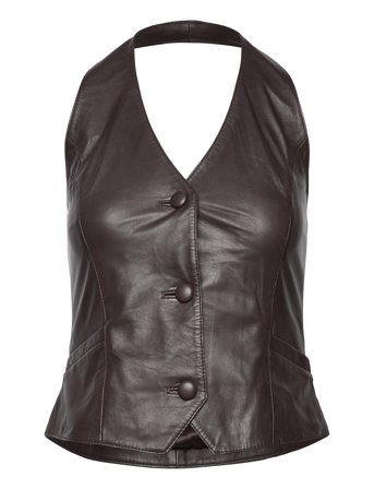 Kimmidep Leather Vest Brown DEPECHE
