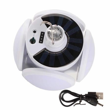 Ball Lampe Foldbar Solar USB Lading LED Høy Lysstyrke Lys for Utendørs Camping